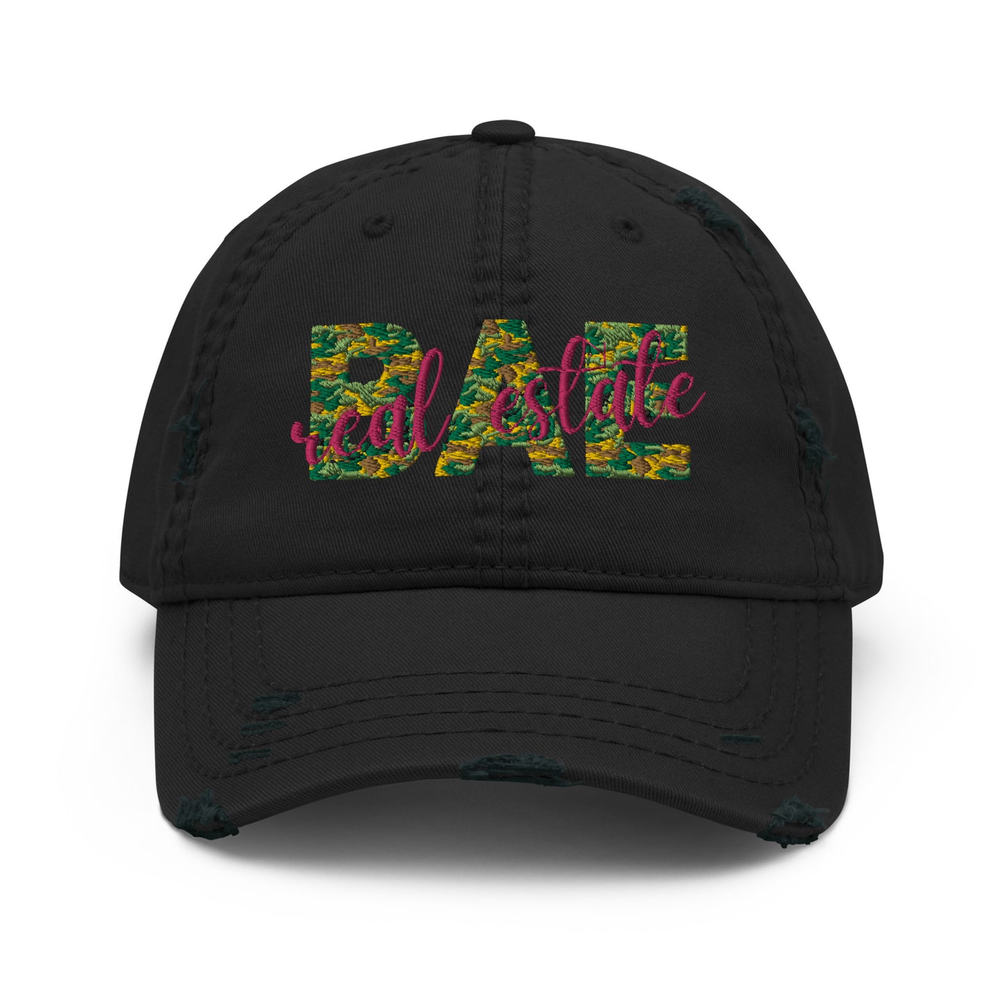 Real Estate Bae - Distressed Dad Hat (in black)