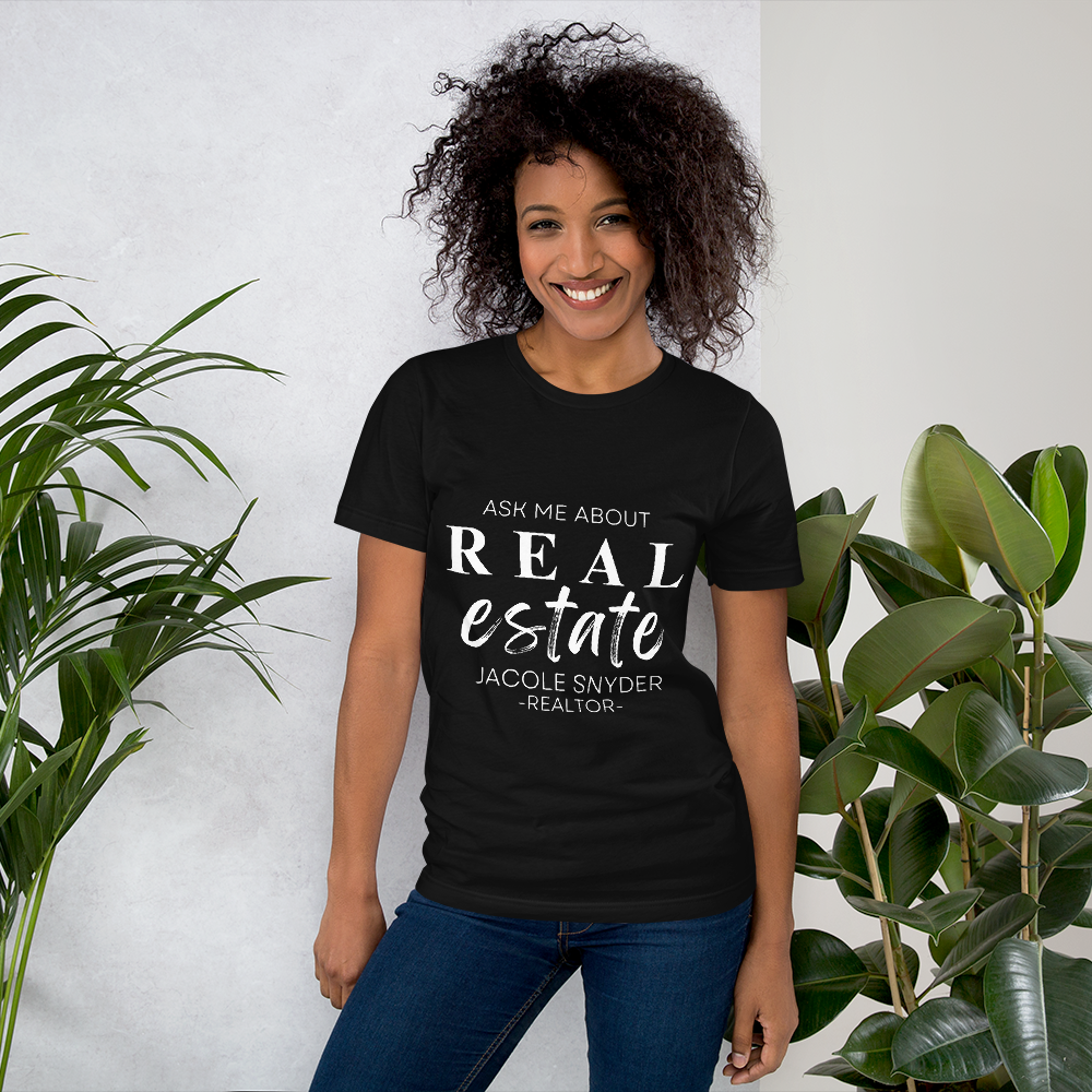 Ask Me About Real Estate Shirt - Blank Front