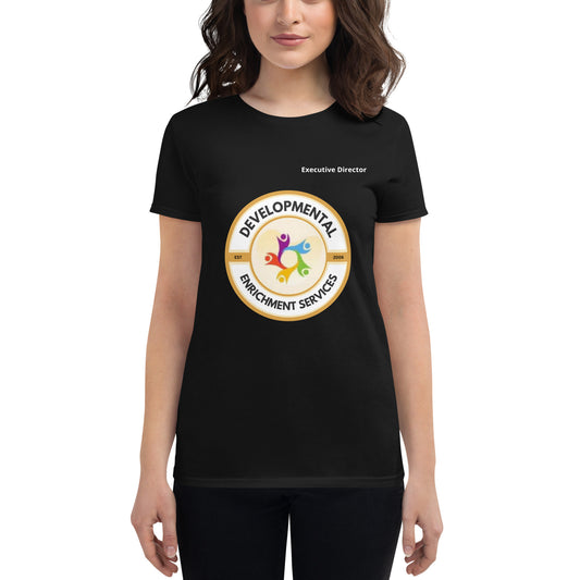 Printed Tshirt (Developmental Enrichment Services)  Women's short sleeve t-shirt Front Worn