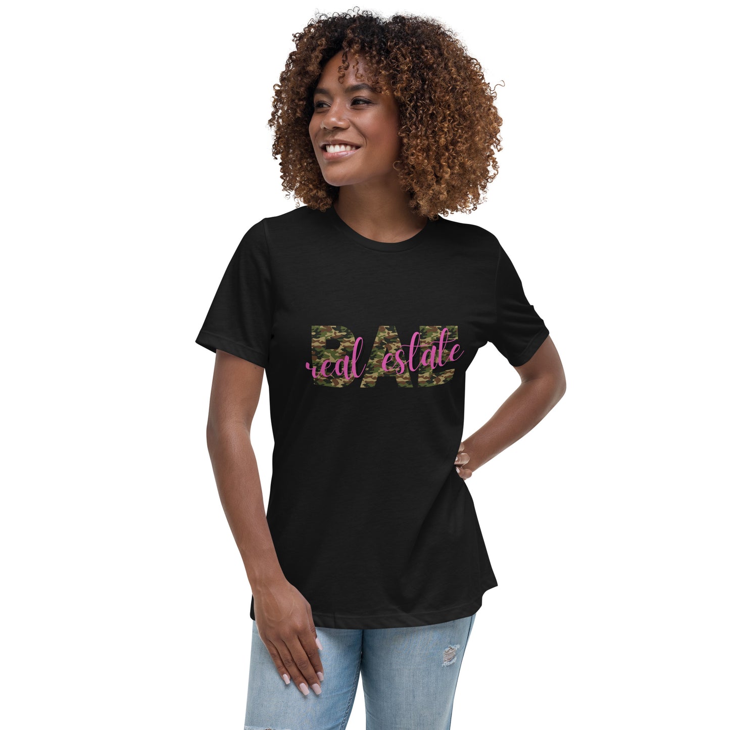 Real Estate Bae Women's Relaxed Shirt (in black)