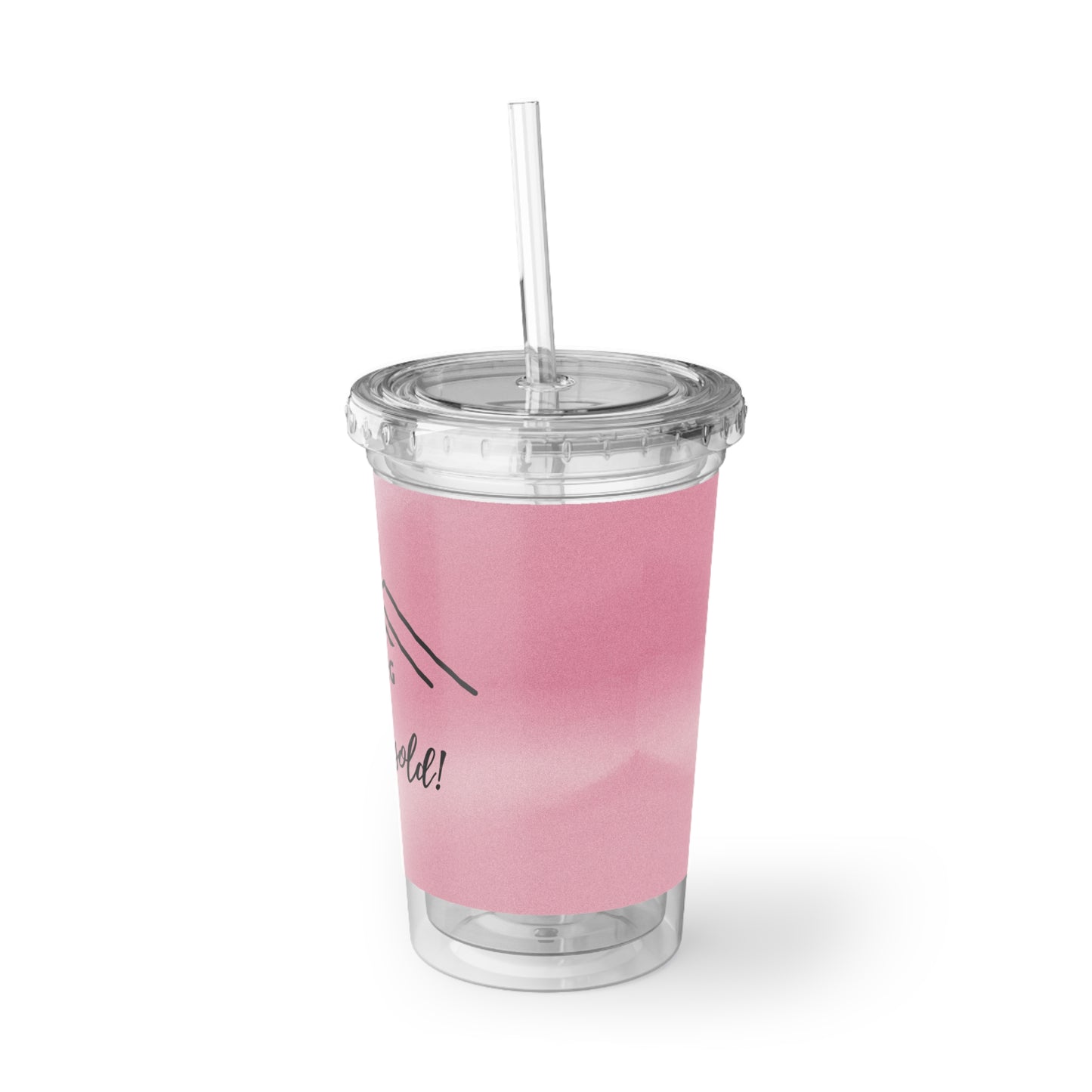 Customized Acrylic Cup for Realtors in Pink