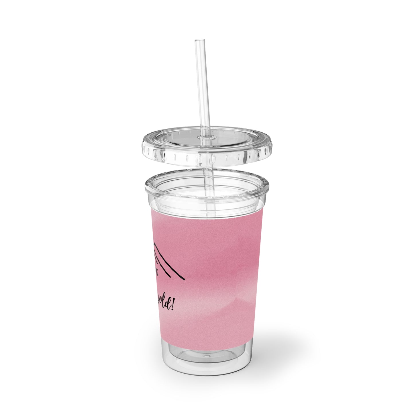 Customized Acrylic Cup for Realtors in Pink