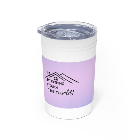 Customized Tumbler for Realtors (Vacuum Insulated in Purplse Print, 11oz ) - Front