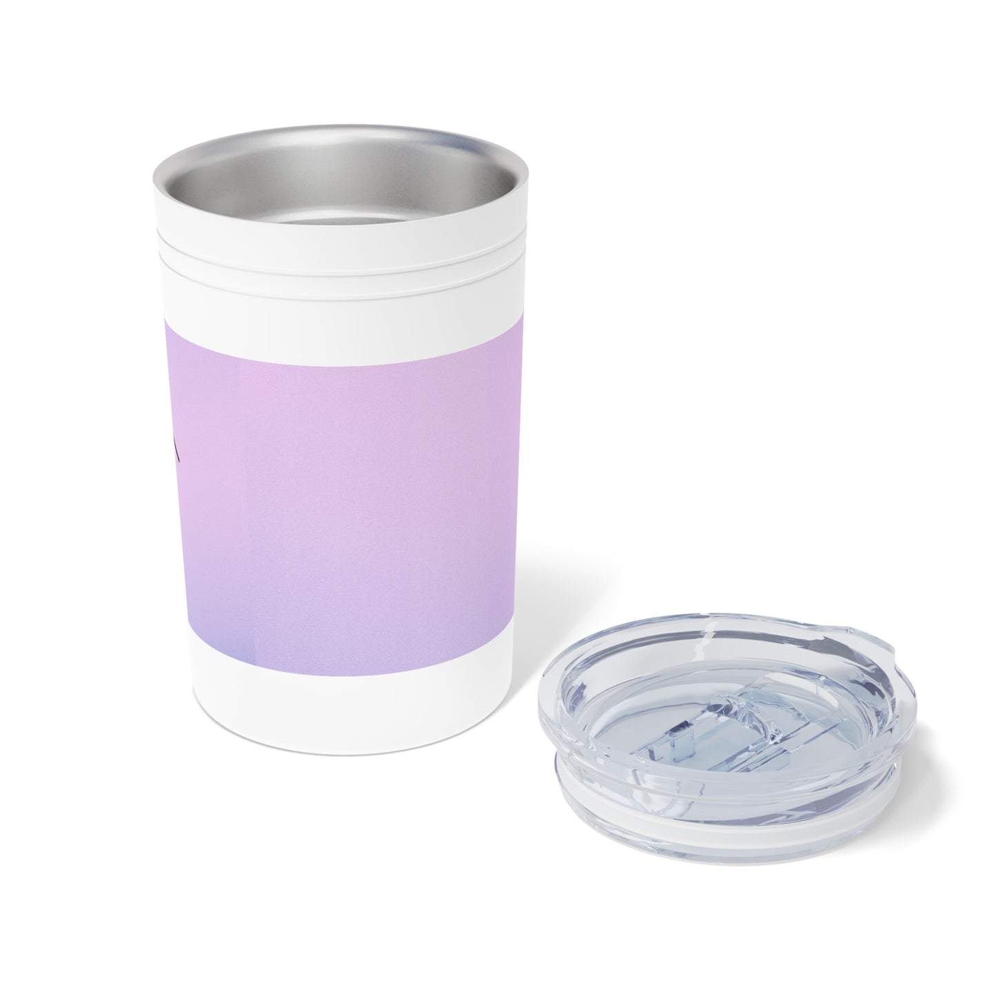 Customized Tumbler for Realtors (Vacuum Insulated in Purplse Print, 11oz ) - Open Lid