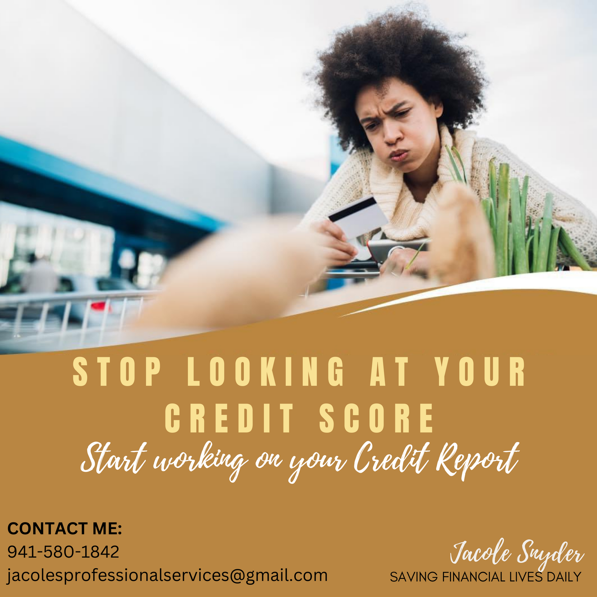 Stop looking at your credit score and start working on your credit report. Credit Fix and Credit Repair with Jacole Snyder