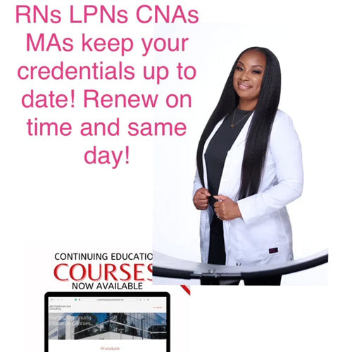 Continuing Education Course Cover for RNs LPNs CNAs MAs credential Renewal