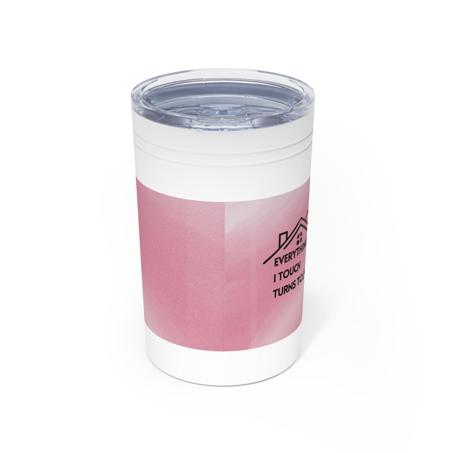 Customized Tumbler for Realtors (Vacuum Insulated in Pink Print, 11oz ) - - Right