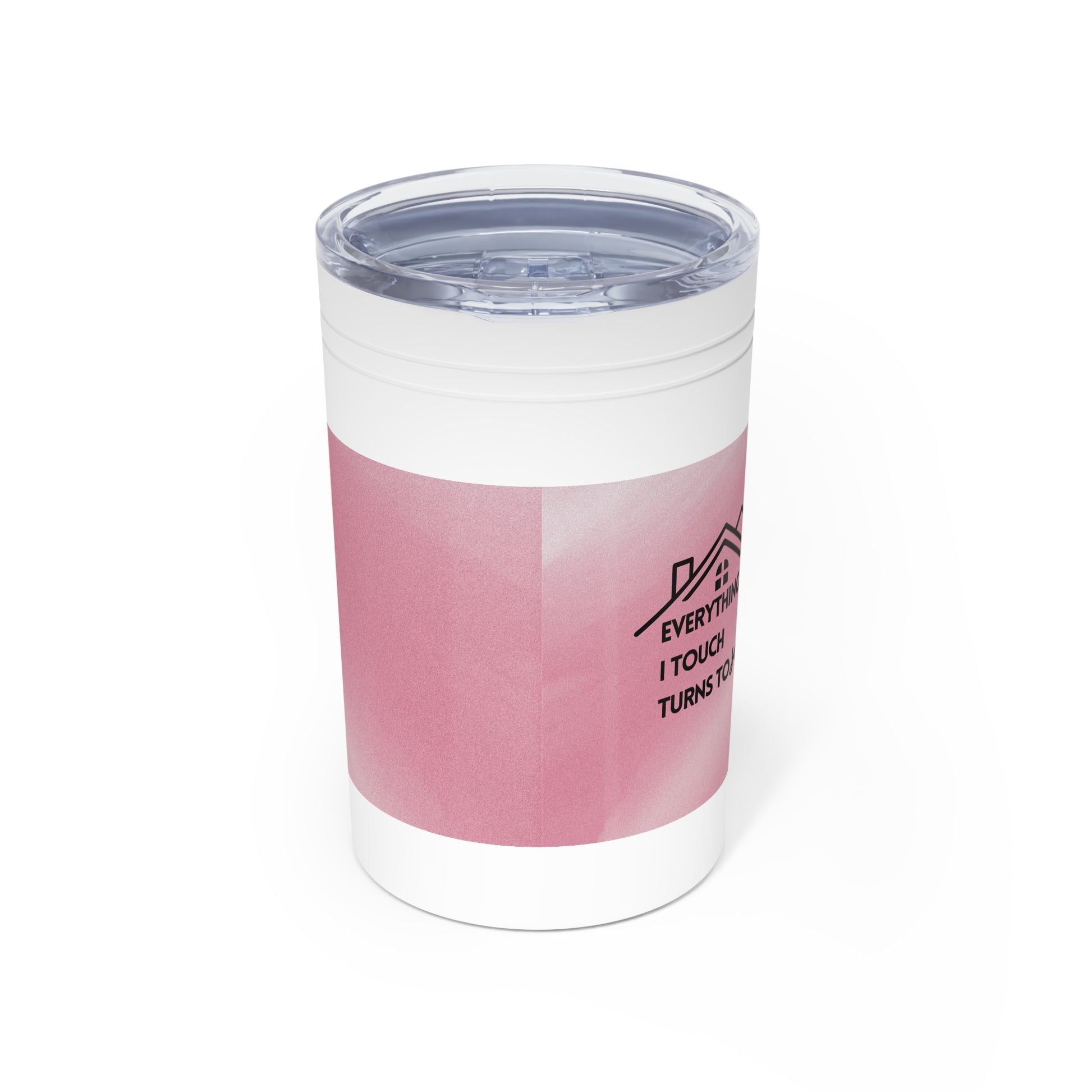 Customized Tumbler for Realtors (Vacuum Insulated in Pink Print, 11oz ) - - Right