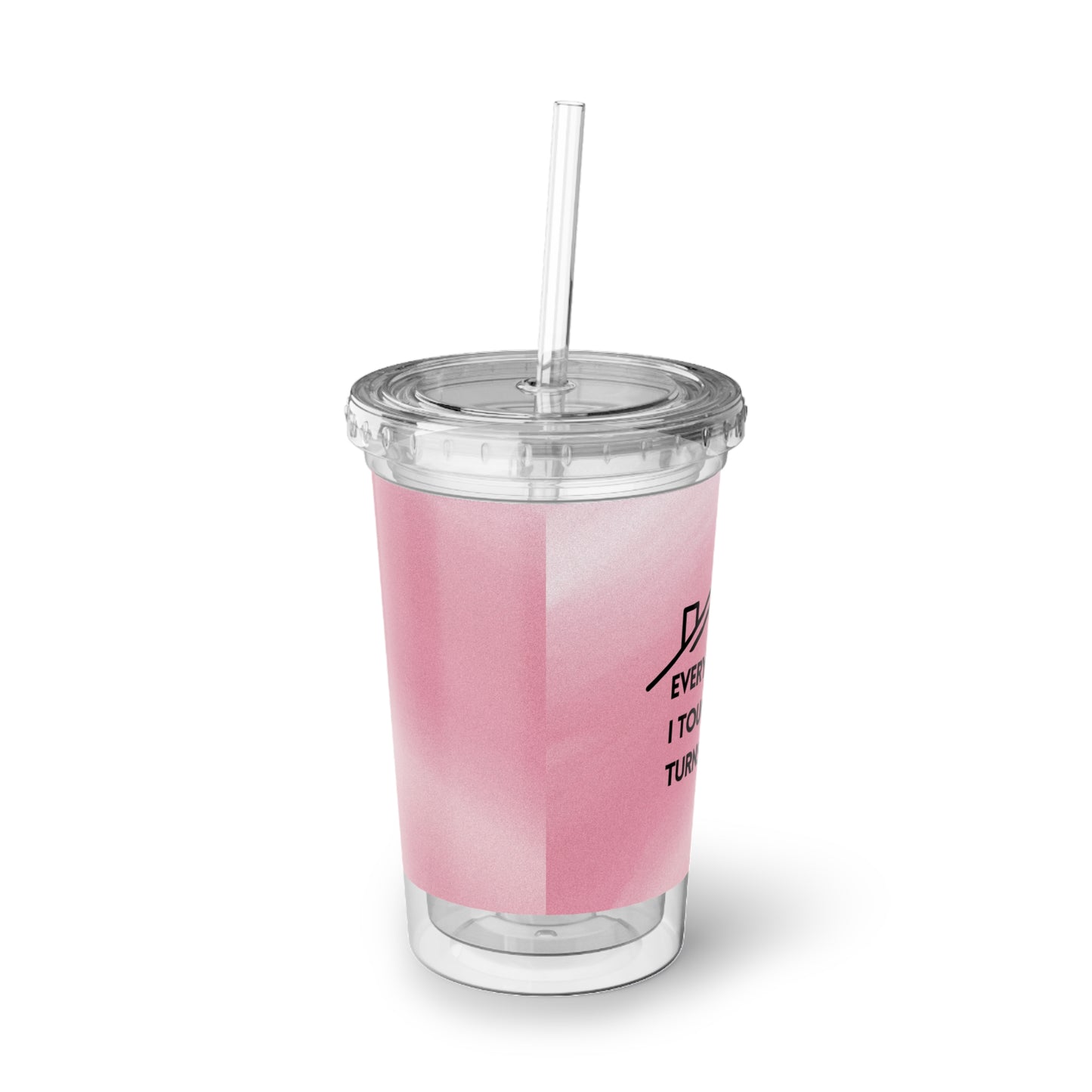 Customized Acrylic Cup for Realtors in Pink